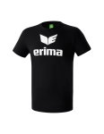 Erima Sport-Tshirt Basic Promo Logo (100% Baumwolle) schwarz Herren
